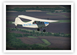 Micki Shetterly flying her 1946 Aeronca Champ