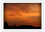Sunset at the airport